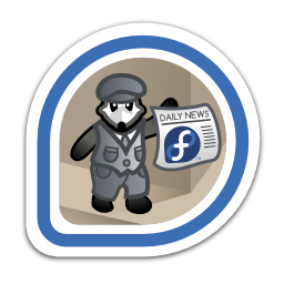 Extra! Extra! badge, given to Fedora Magazine contributors