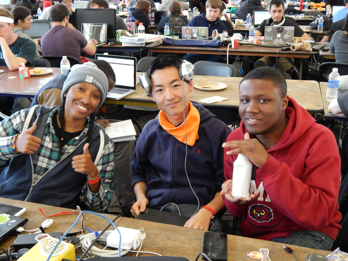 Bitcamp 2016: Chaoyi Zha (cydrobolt) helping hackers with code