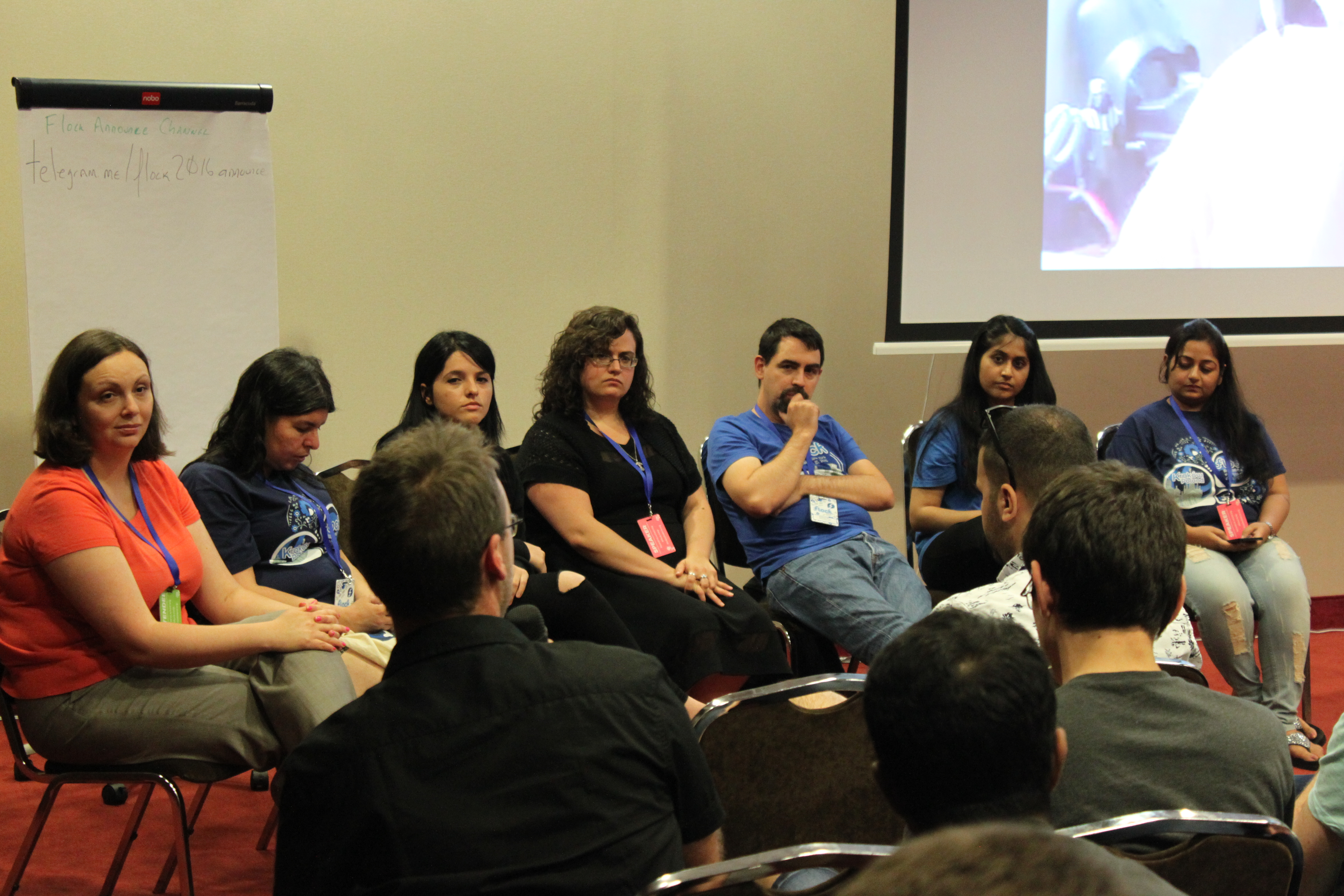 Intense thinking on the Diversity Panel at Fedora Flock