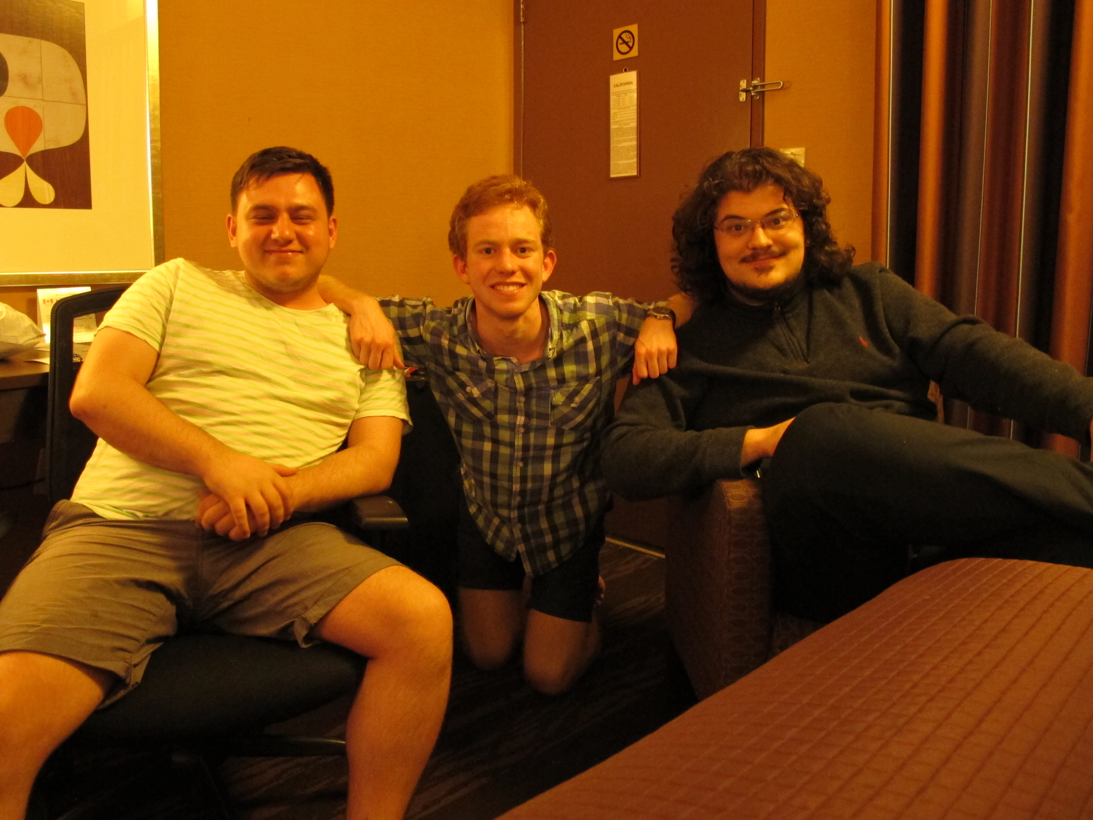 Getting ready to wind down the night in our hotel at MINECON 2016 in Anaheim, California