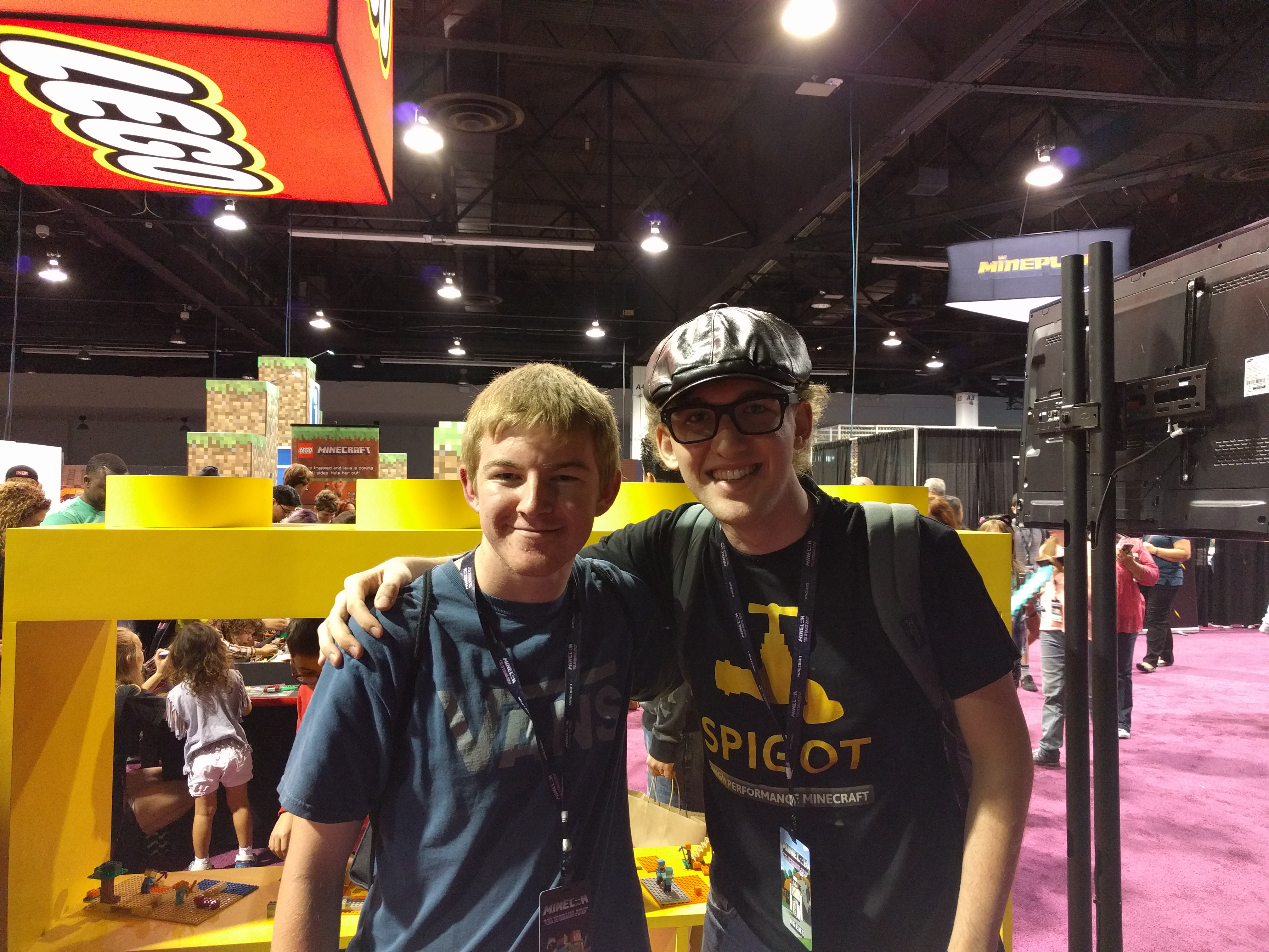 After four years, I finally meet one of my awesome staff members, Justin Natzic at MINECON 2016 in Anaheim, California