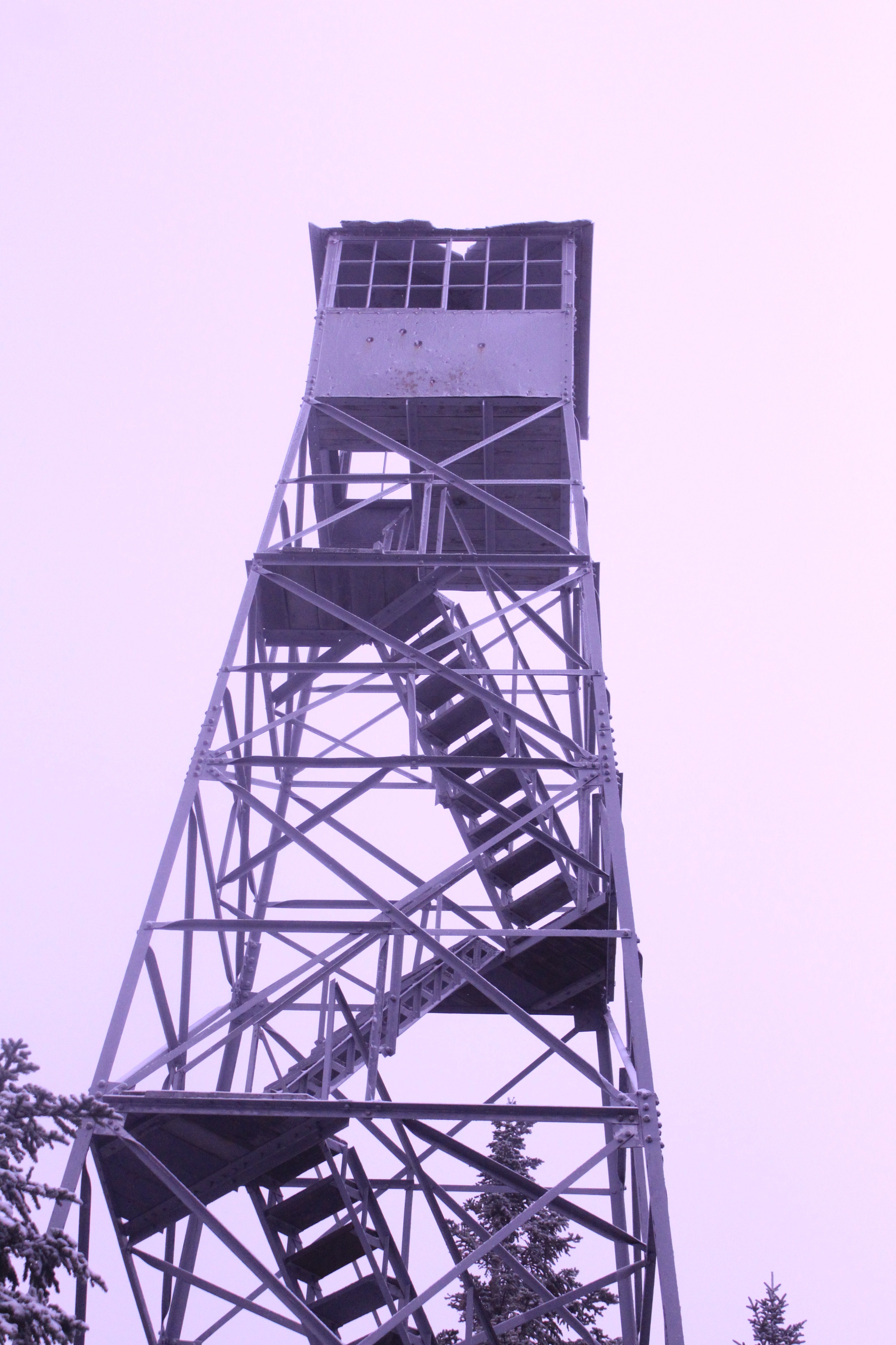 50 feet up into the air atop Spruce Mountain was colder than we expected