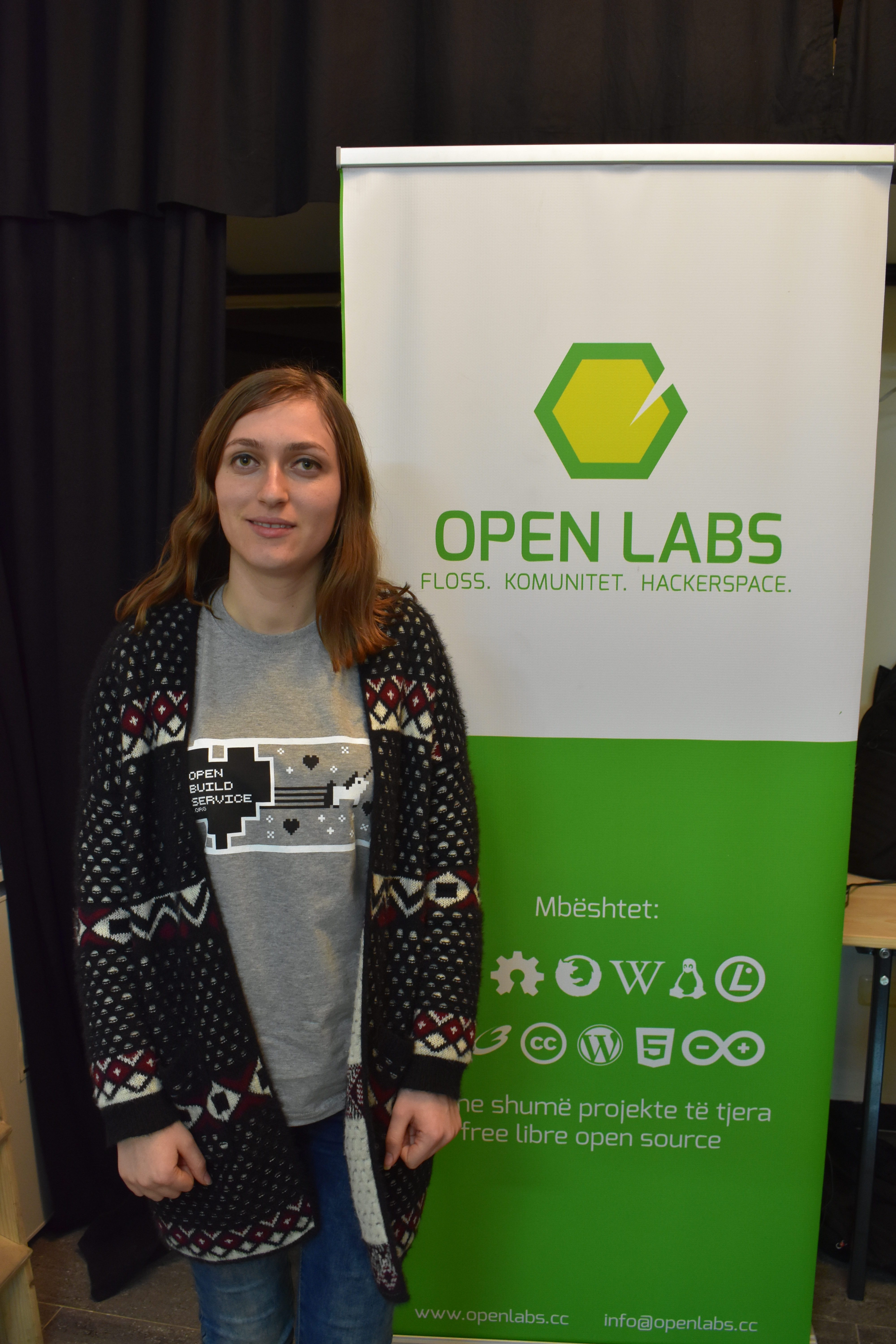 Silva Arapi, one participant, worked with her team on their project &ldquo;World of Sounds&rdquo;