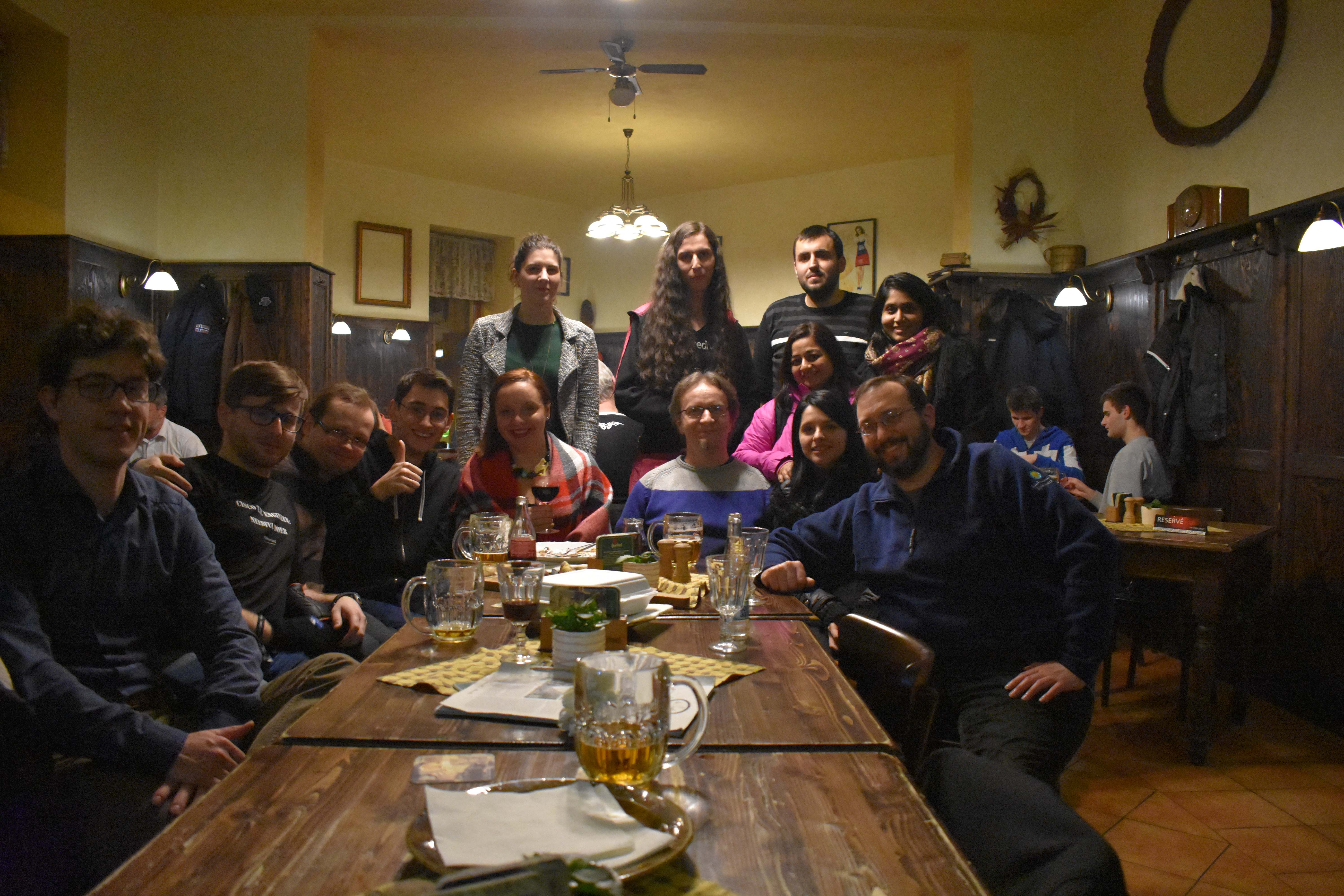 Saturday night dinner with other members of the Fedora community for the Fedora Diversity FAD 2017