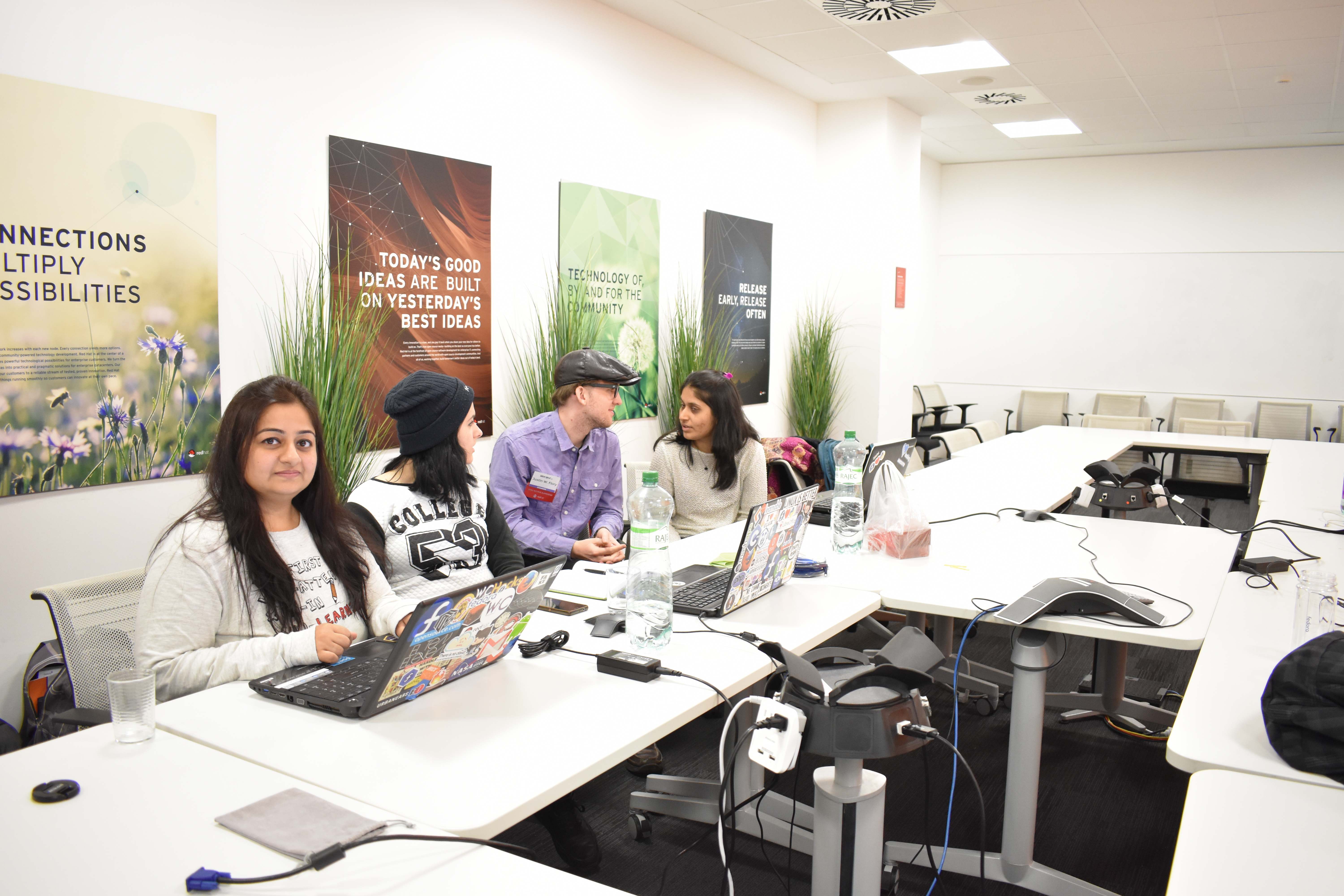 Getting ready for another day of discussion on Sunday morning for the Fedora Diversity FAD 2017