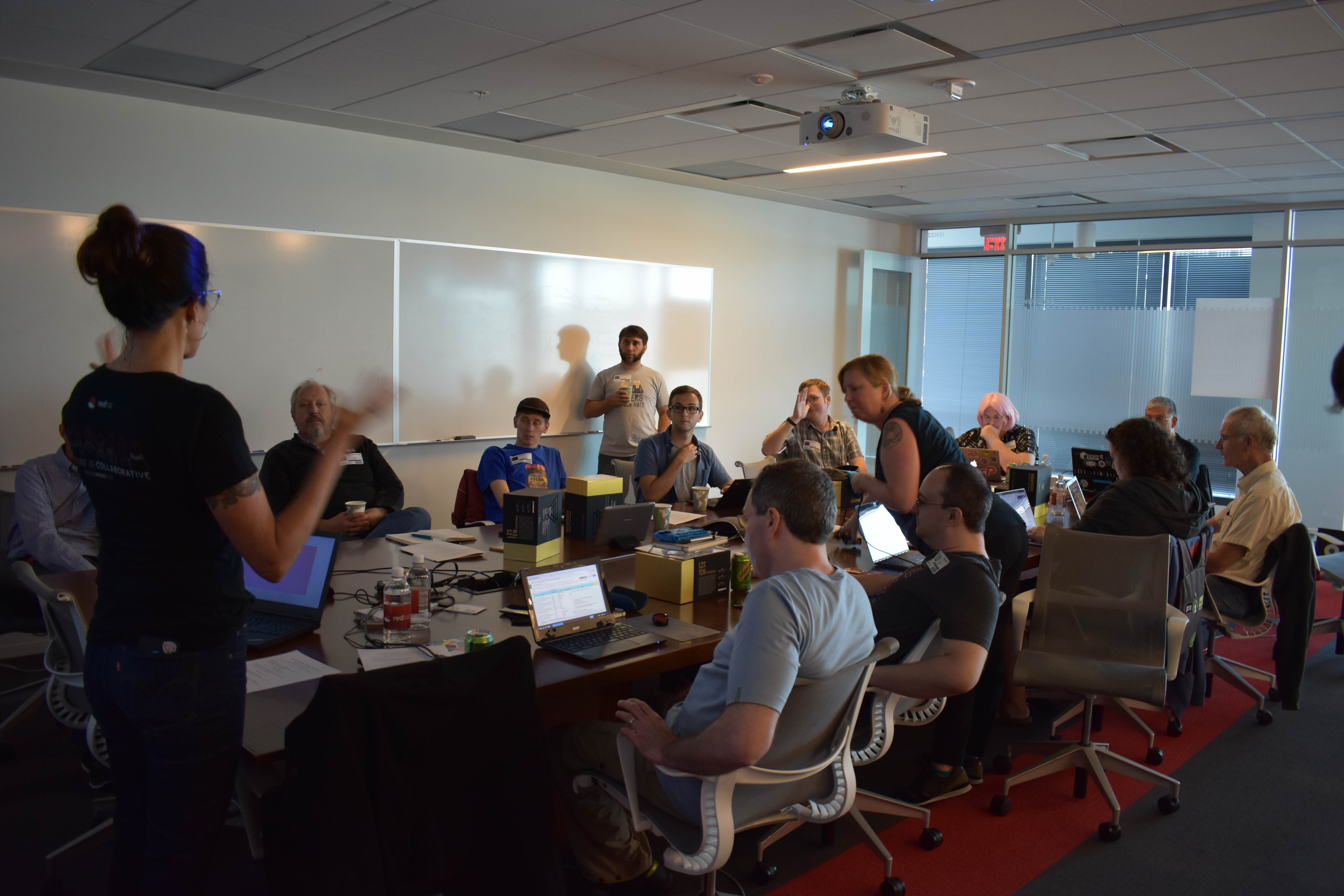 Working together with the Opensource.com team to plan out the next year ahead.