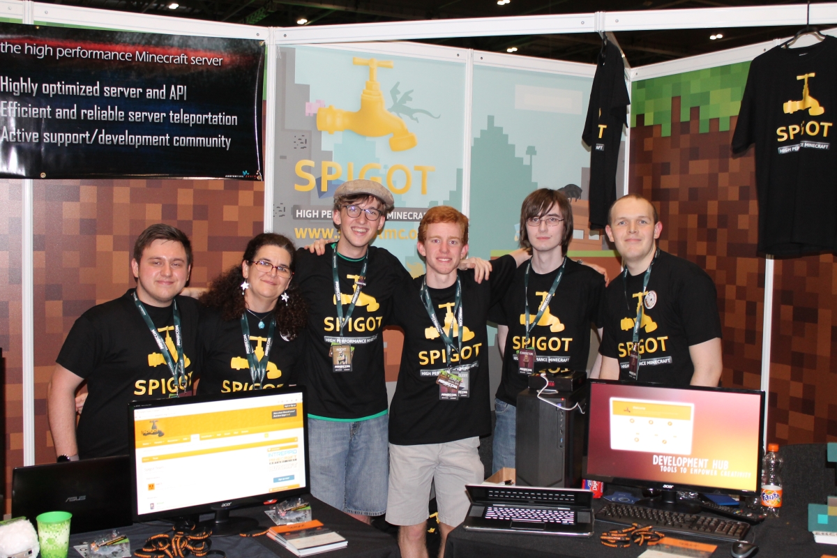 SpigotMC team at annual Minecraft convention, MINECON, in 2015